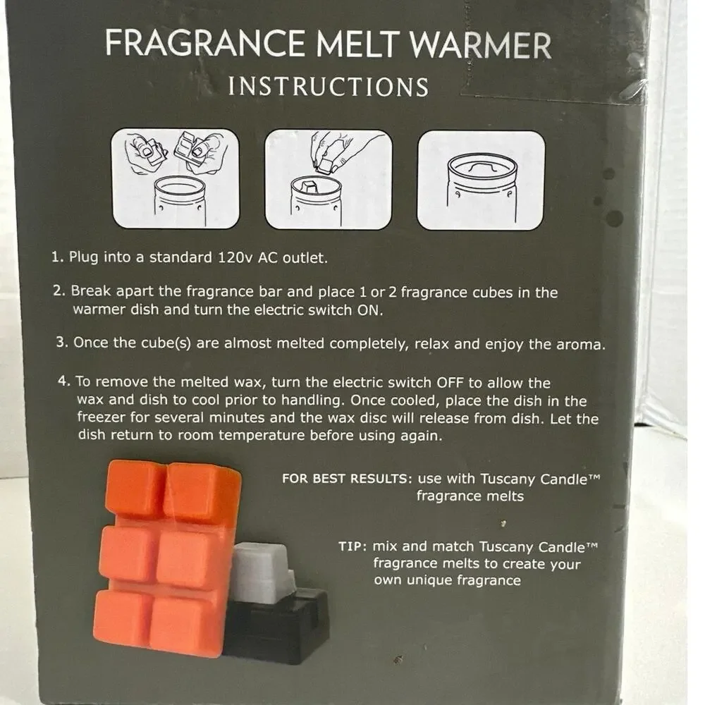 Tuscany Jack-O-Lantern Frangrance Melt Warmer electric by Tuscany Candle NWT.